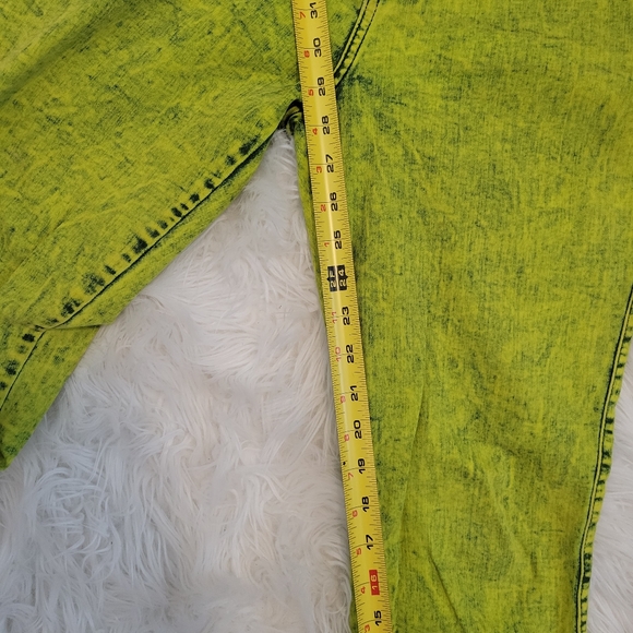 Vibrant Electric Green Jeans Size 13 - Picture 9 of 9